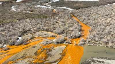 alaska39s crystal clear rivers are turning vivid orange