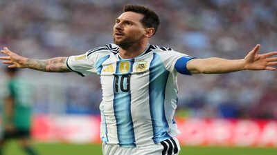 argentina match fifa world cup lionel messi39s world record sends defending champions into football
