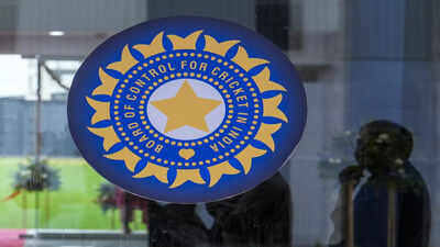 bengaluru logo of bcci on the entrance of the newly inaugurated national cricke