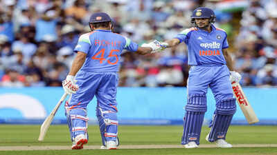 birmingham england jul 14 ani india39s rohit sharma and skipper shubman gil
