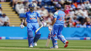 cardiff wales jul 16 ani india39s rohit sharma and virat kohli celebrate th