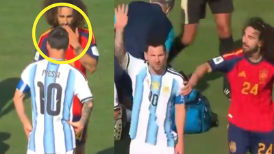 messi was criticised after appealing for cucurella to be punished for covering his mouth with his ha