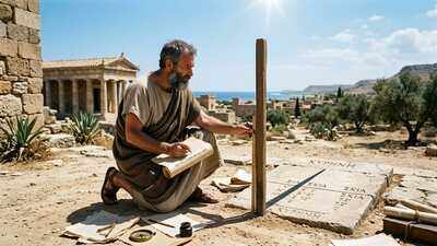 more than 2200 years ago an ancient greek scholar calculated the earth39s circumference with a stick