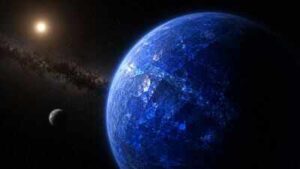 nasa discovered a deep blue planet 63 light years away but its blue colour comes from glass not wate