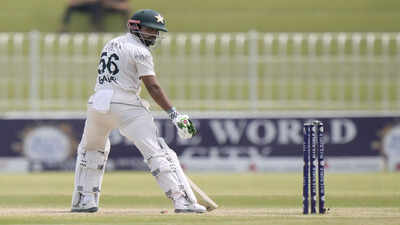 pakistan39s babar azam reacts after he is bowled out by bangladesh39s nahid rana d
