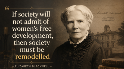 quote of the day by elizabeth blackwell why quotif society will not admit of woman39squot is a timel