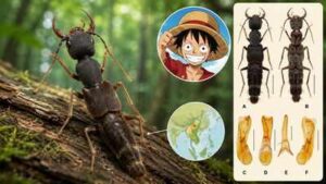 scientists discover a new beetle genus named after one pieces luffy and its unusually long body part
