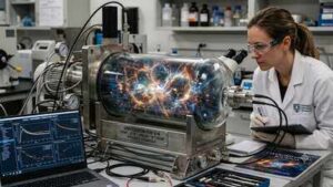 scientists recreated a tiny piece of the early universe inside a glass tube to study how life39s bui
