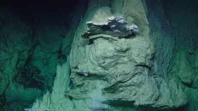 this lost city carbonate tower was imaged during the national science foundation supported project r