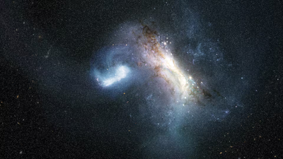 astronomers uncover evidence of a galaxy merger 12 billion years ago that helped shape the young mil