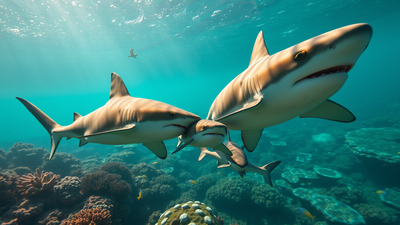 bull sharks gentle family moment