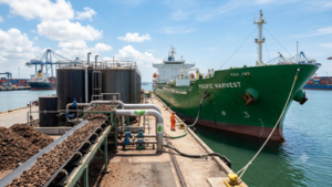 cashew shells once treated as waste are entering the shipping industry with their residue based ener
