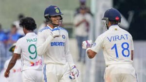 chennai indias virat kohli and shubman gill on the second day of the first tes