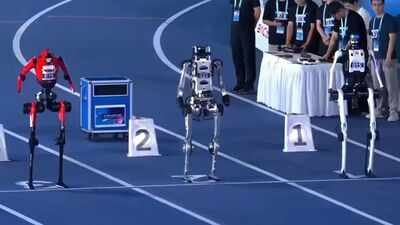 chinese humanoid robots just beat usain bolts 100m record and the human high jump record are humans