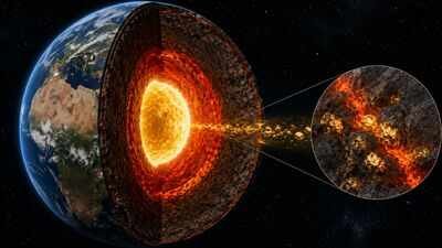 earths core contains most of the planets gold and scientists now find evidence that some core materi