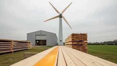 german startup voodin replaced fibreglass with laminated veneer lumber in 193 metre turbine blades i