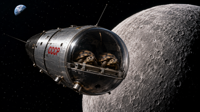 in 1968 two soviet tortoises circled the moon and returned alive completing the journey three months
