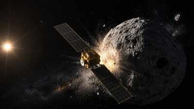 in 2022 nasa crashed a spacecraft into an asteroid at 14000 mph and changed its orbit by 32 minutes