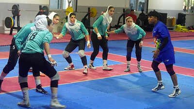 iranian womens kabaddi team in sonipat 02jpg