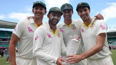 josh hazlewood nathan lyon mitchell starc and pat cummins