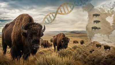 north american bison fell from millions to hundreds but ancient dna shows they kept much of their ge