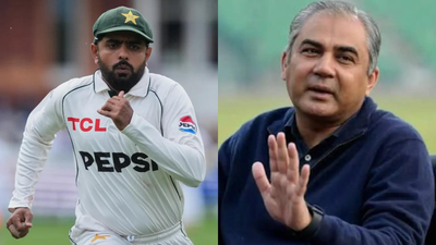 pakistan captain babar azam and pcb chairman mohsin naqvi