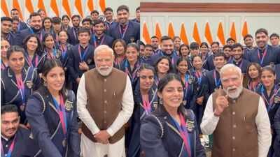 pm modi meets cwg medallists screengrabs
