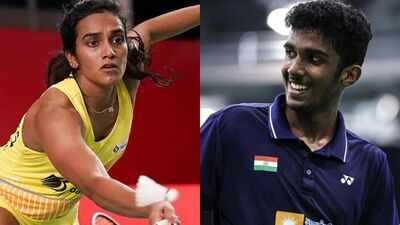 pv sindhu vs ayush shetty photos by pti
