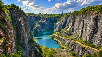 quarries were once dug out for rocks and minerals but abandoned sites can slowly fill with plants wa