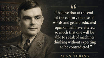 quote of the day by alan turing i believe that at the end of the century the use of words and genera