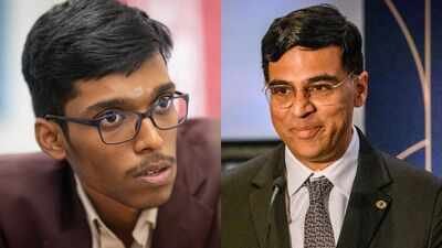 r praggnanandhaa and viswanathan anand