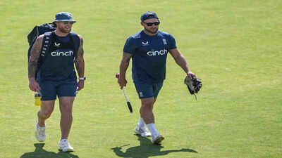 rajkot england39s captain ben stokes with head coach brendon mccullum during a t