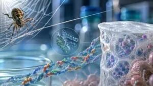 scientists are recreating spider silk proteins to develop materials for drug delivery and tissue rep