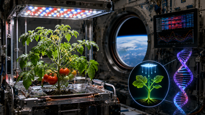 tomato plants grown in space switched thousands of genes nasa study reveals how light helps replace