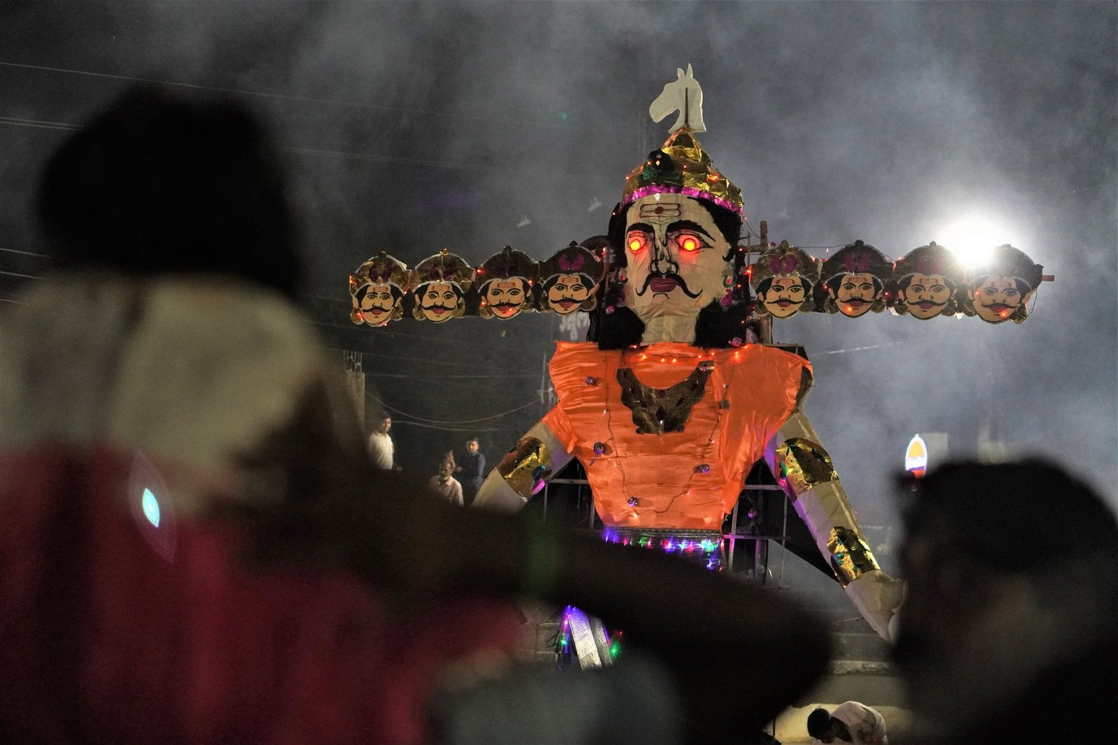 massive effigy of cockroach set to ignite in delhis ramlila celebration