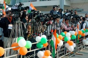 ndtv journalists nepal coverage celebrated at bhubaneswar puja pandal